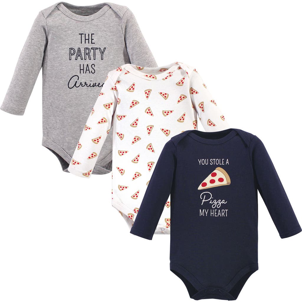 Hudson Baby Cotton Long-sleeve Bodysuits 3-pack In Multi