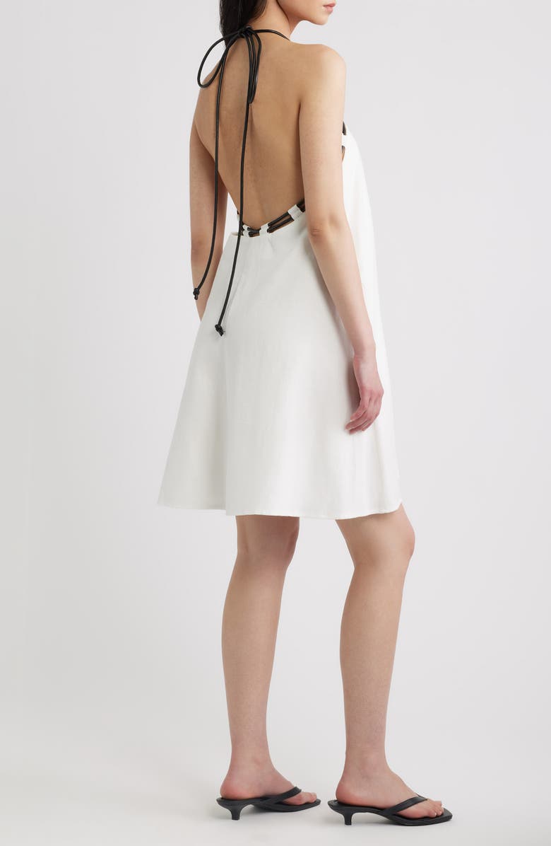 A.REN Phoenix Halter Minidress, Alternate, color, Off White