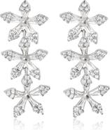 Jessica Simpson Crystal Snowflake Drop Earrings