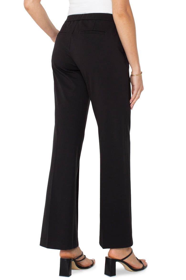 Kayla Wide Leg Pull-On Trousers, Alternate, color, BLACK