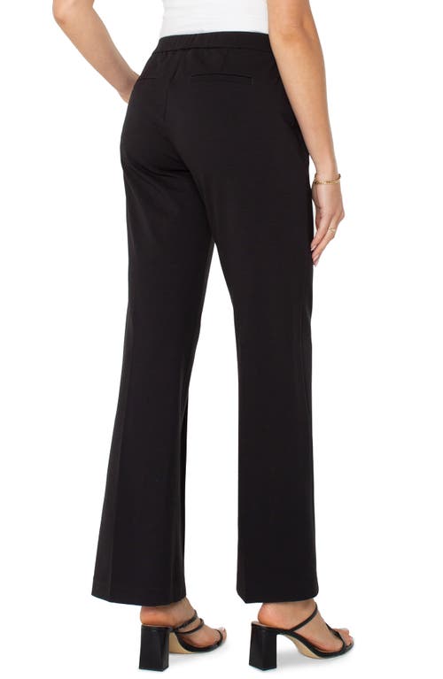 Liverpool Pleat Front Wide Leg Pants In Black