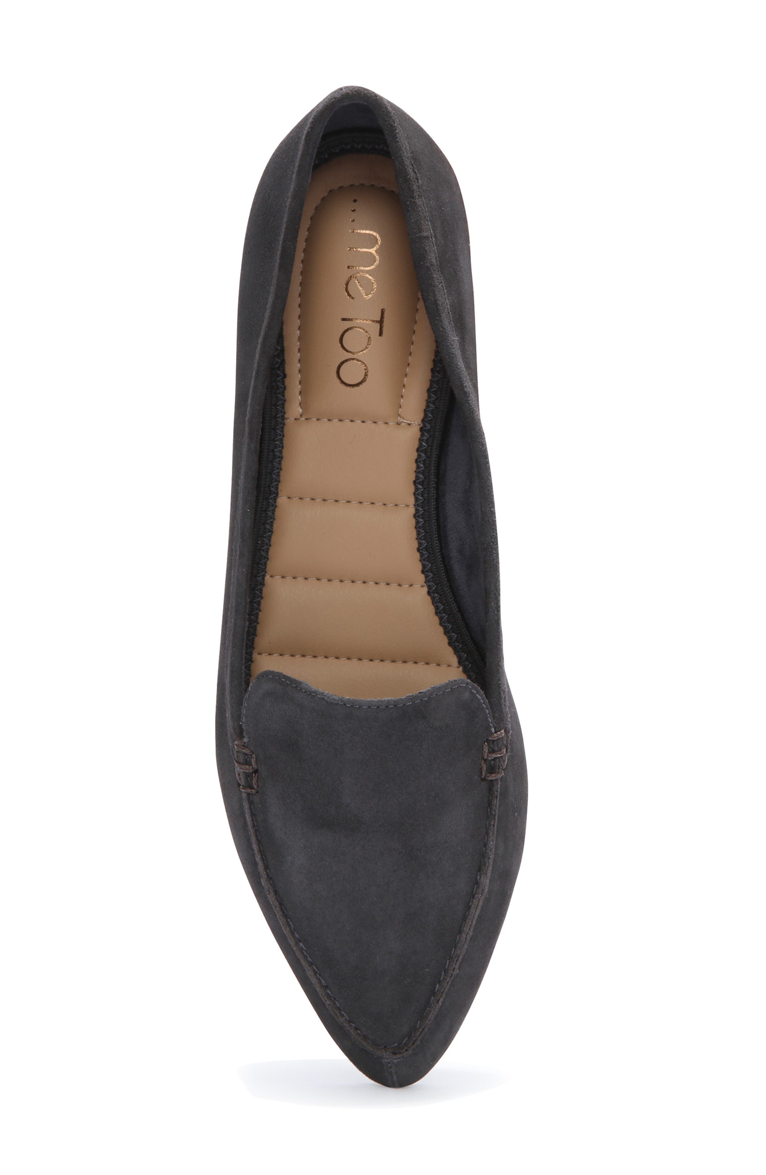 Audra Loafer Flat, Alternate, color, DARK GREY SUEDE