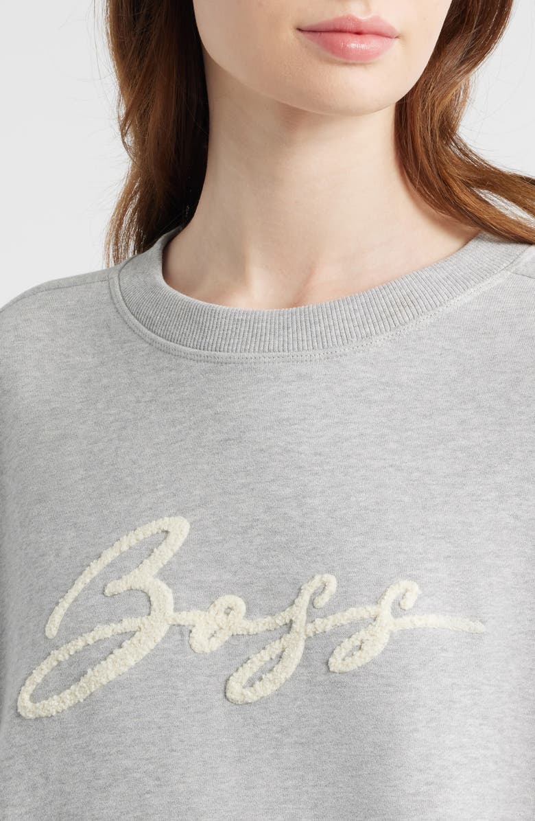 BOSS Orange Cotton Sweatshirt, Alternate, color, Light/ Pastel Grey