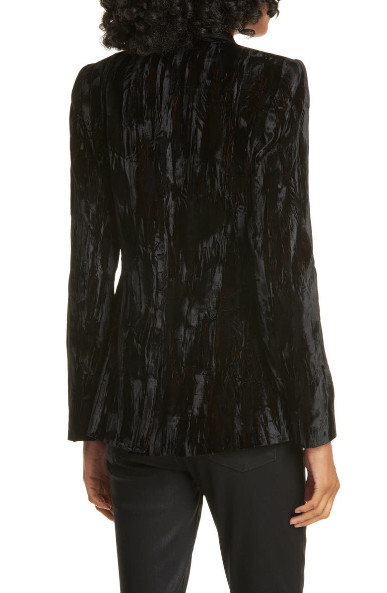 Alice + Olivia Macey Crushed Velvet Blazer, Alternate, color, 