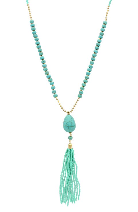 Elesia Beaded Tassel Y-Necklace