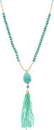 OLIVIA WELLES Elesia Beaded Tassel Y-Necklace