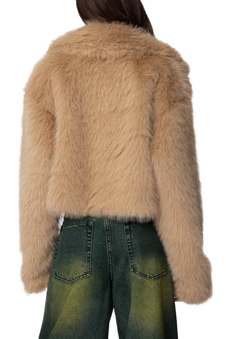 Sierra Faux Fur Jacket, Alternate, color, CAMEL