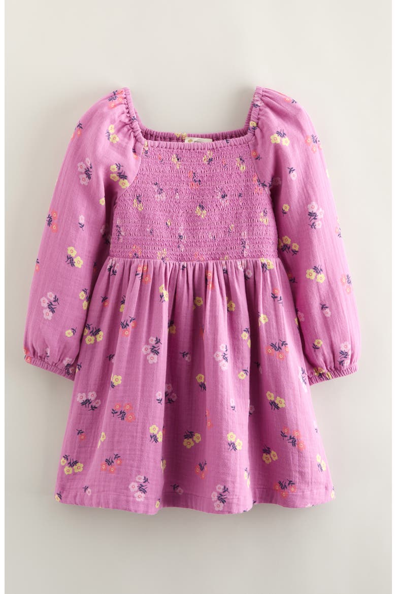 Kids' Pretty Smocked Dress, Main, color, PURPLE IRIS CHESSIE FLORAL