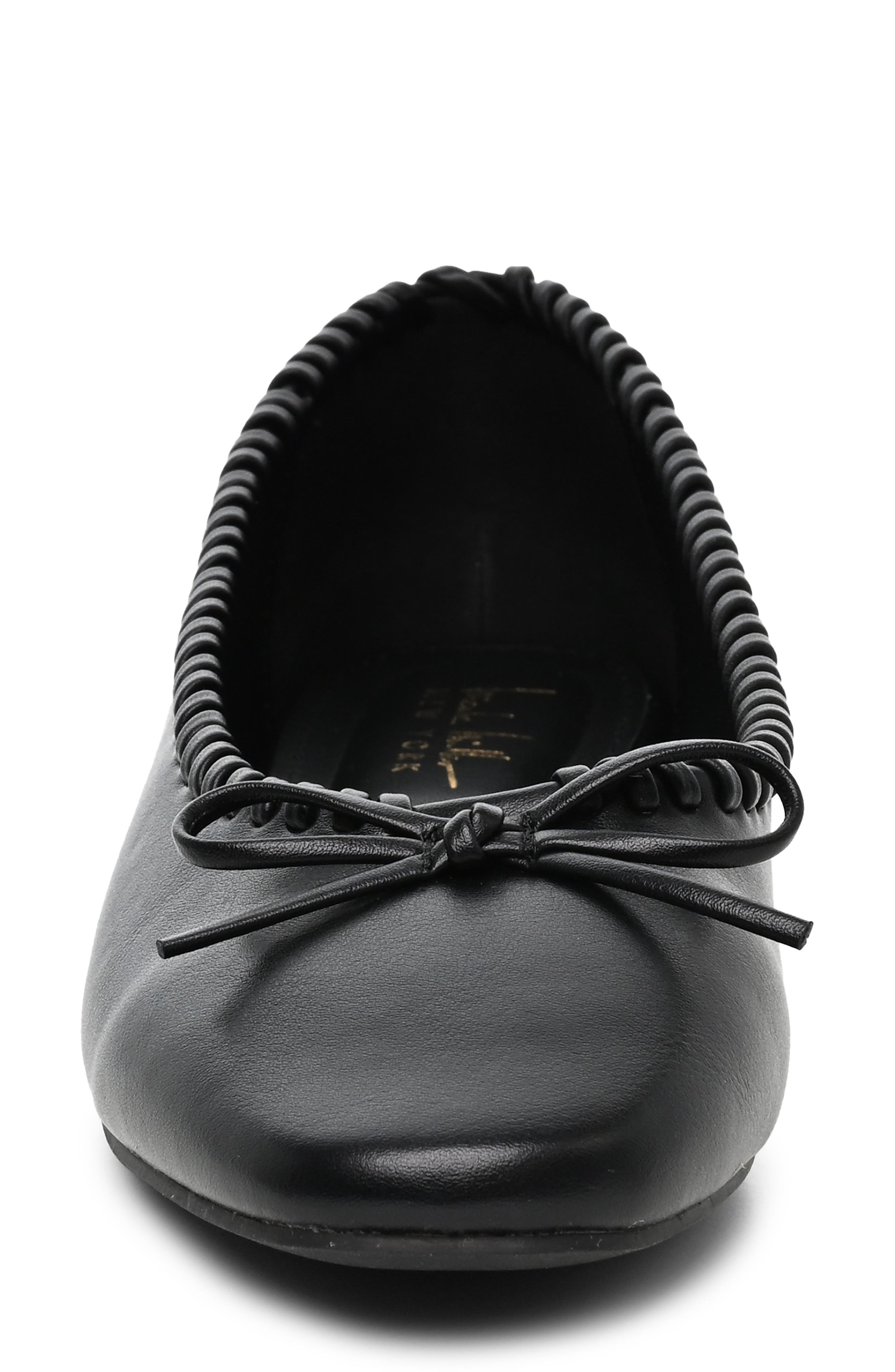 Courty Faux Leather Ballet Flat, Alternate, color, BLACK