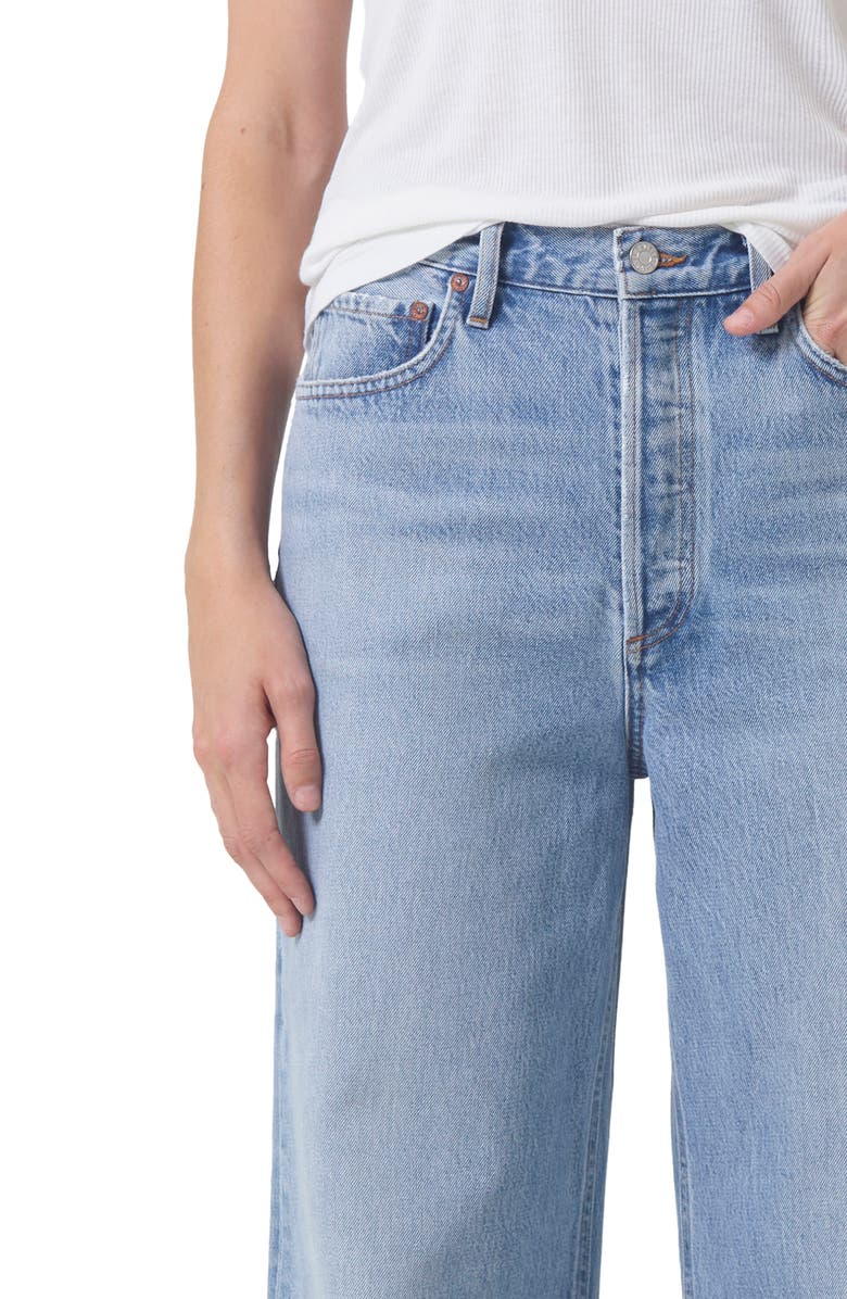 AGOLDE Dame High Waist Wide Leg Organic Cotton Jeans, Alternate, color, Showdown