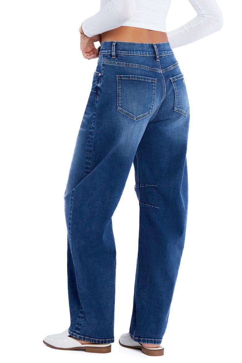 Luring High Waist Barrel Jeans, Alternate, color, LURING BLUE