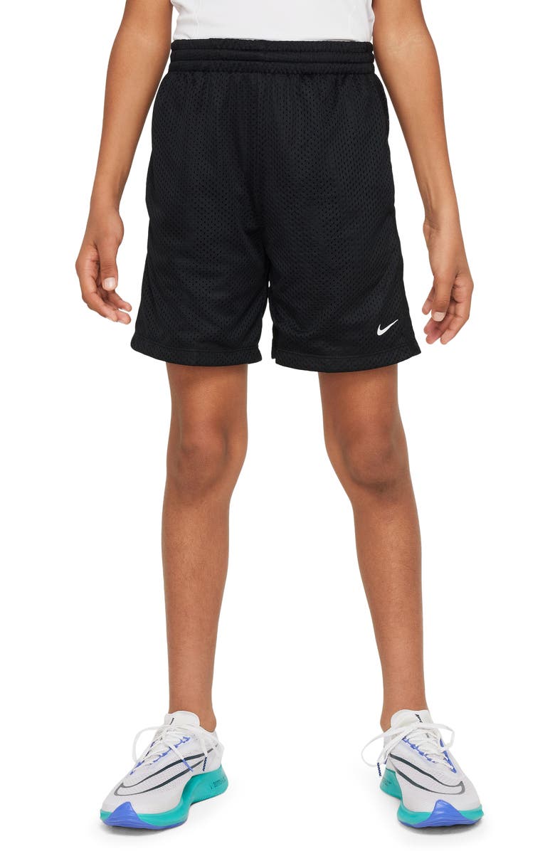 Nike Kids' Mesh Dri-FIT Shorts, Main, color, 010 Black/White