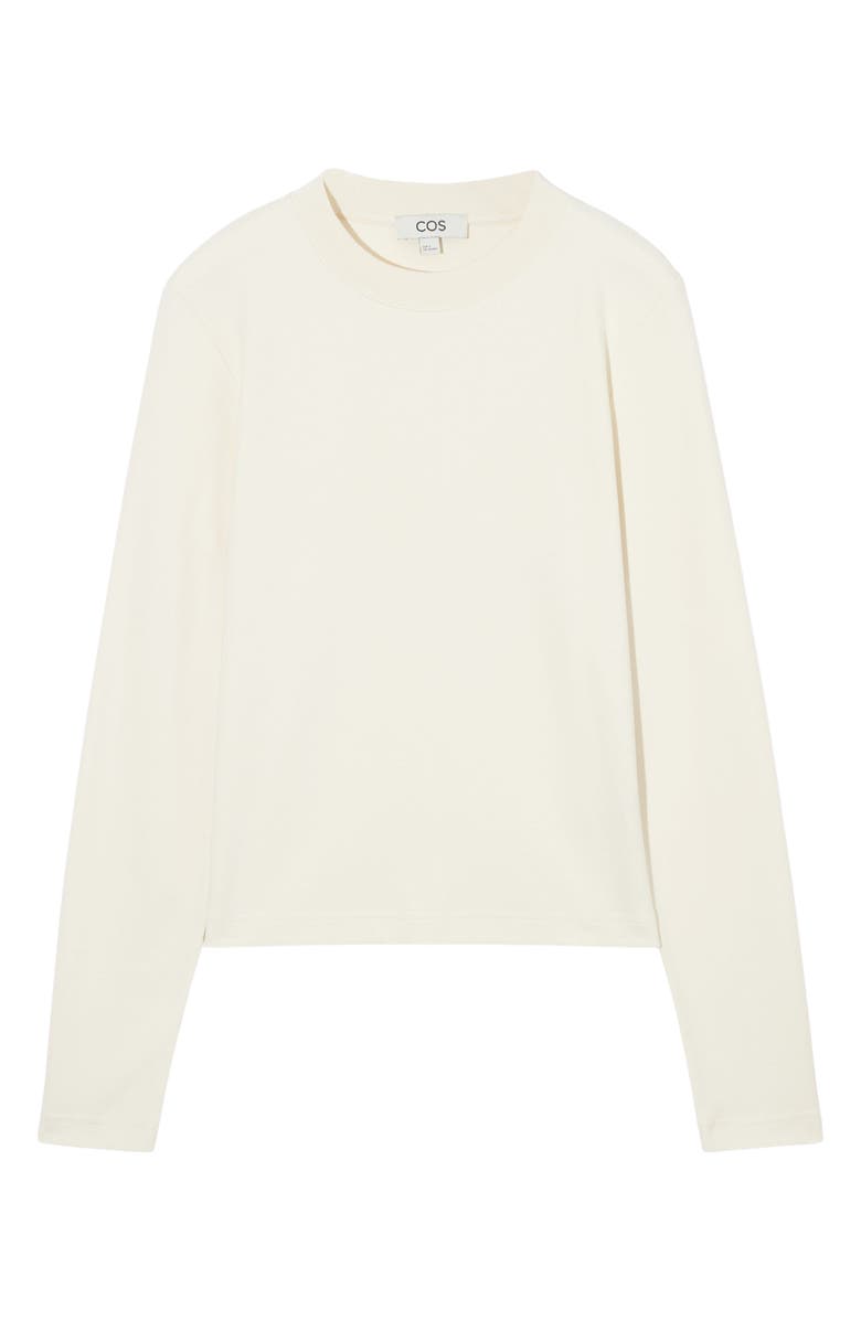 COS Slim Fit Long Sleeve Organic Cotton T-Shirt, Alternate, color, Beige Dusty Light