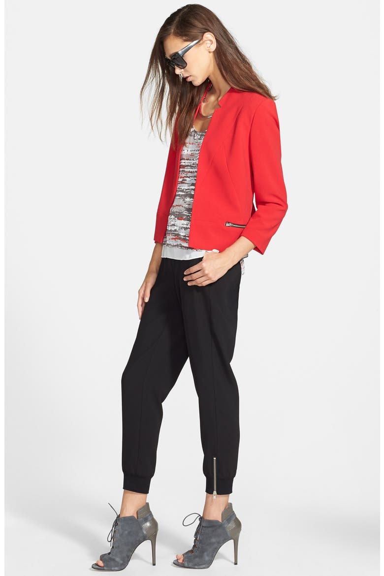 Zip Track Pants, Alternate, color, BLACK