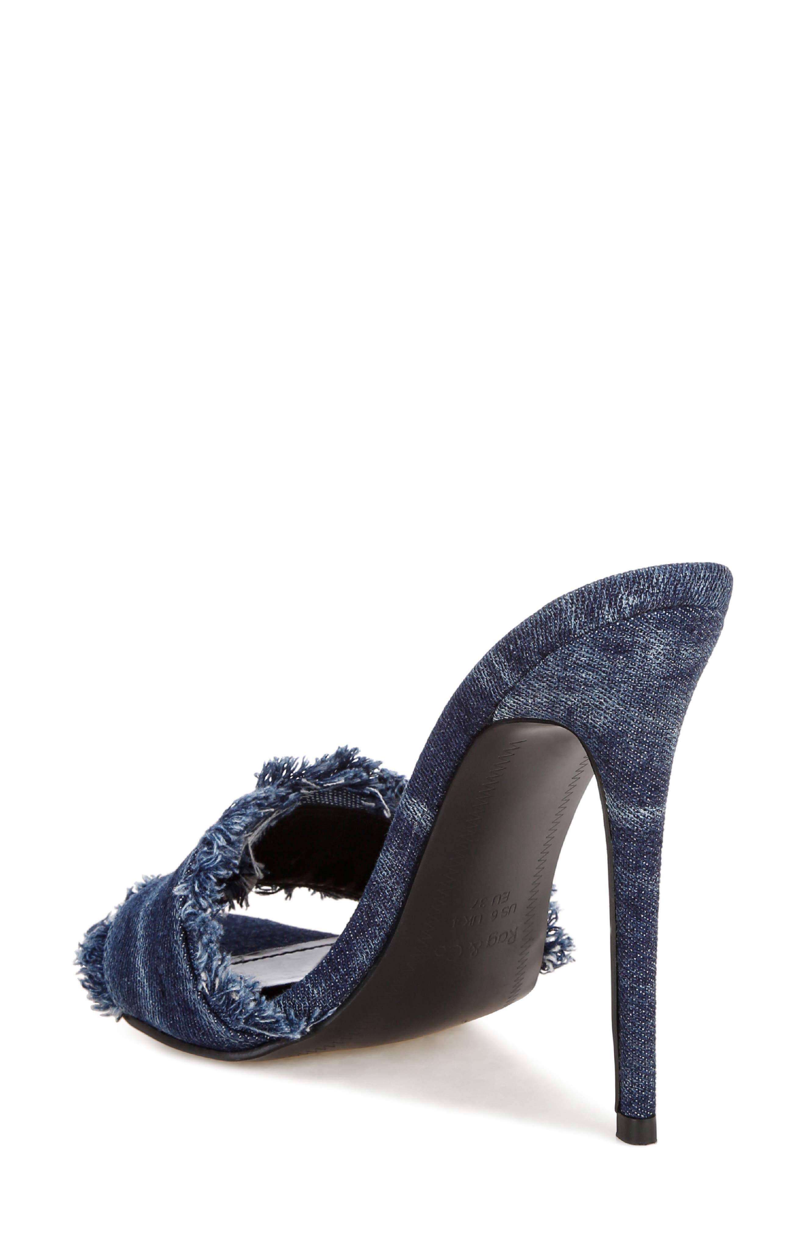 Claudia Denim Stiletto Sandal, Alternate, color, BLUE DENIM