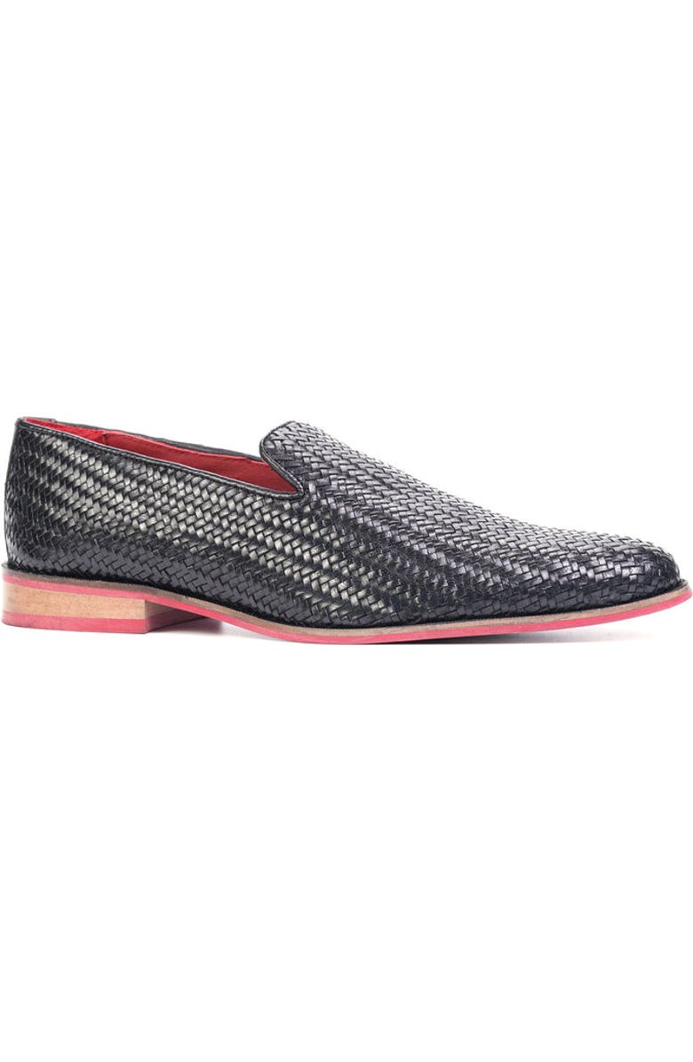 CARLOS SANTANA Gibson Weave Loafer, Alternate, color, Black