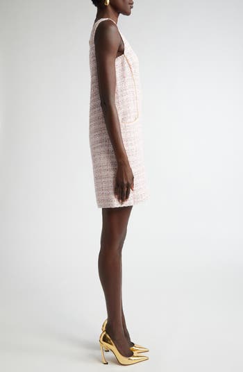 Metallic Tweed Shift Dress