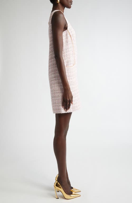 St John St. John Collection Metallic Tweed Shift Dress In Camellia Rose Lurex Multi