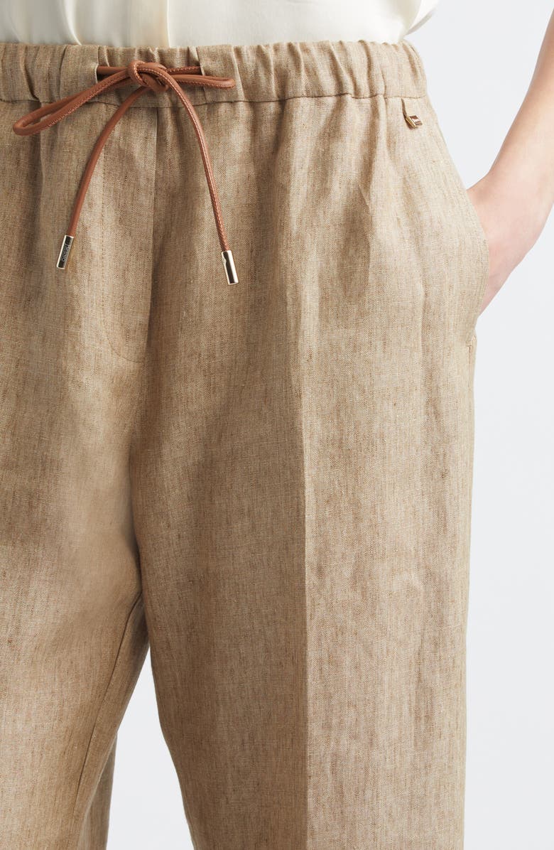 Herno New Linen Water Repellent Drawstring Pants, Alternate, color, Sand