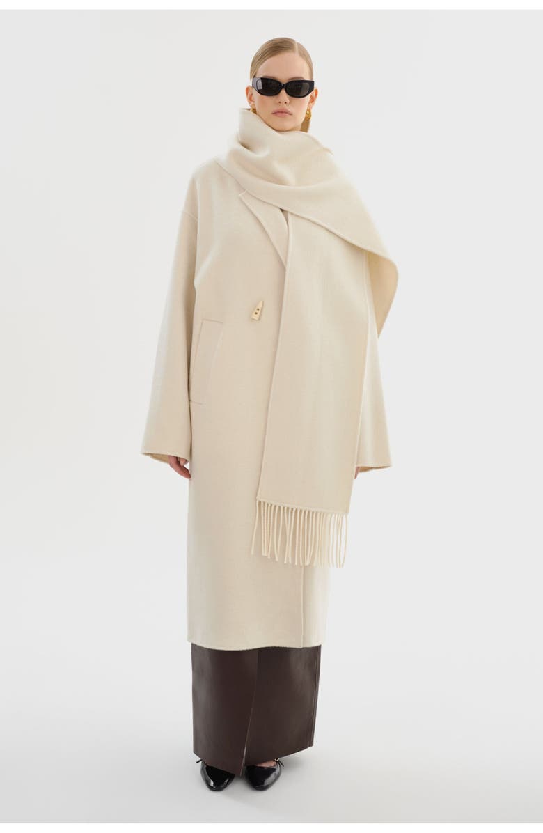 LAMARQUE Twila | Wool Scarf Coat, Alternate, color, Winter White
