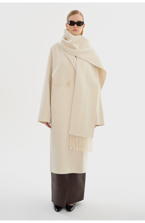 Lamarque Twila | Wool Scarf Coat In Neutral