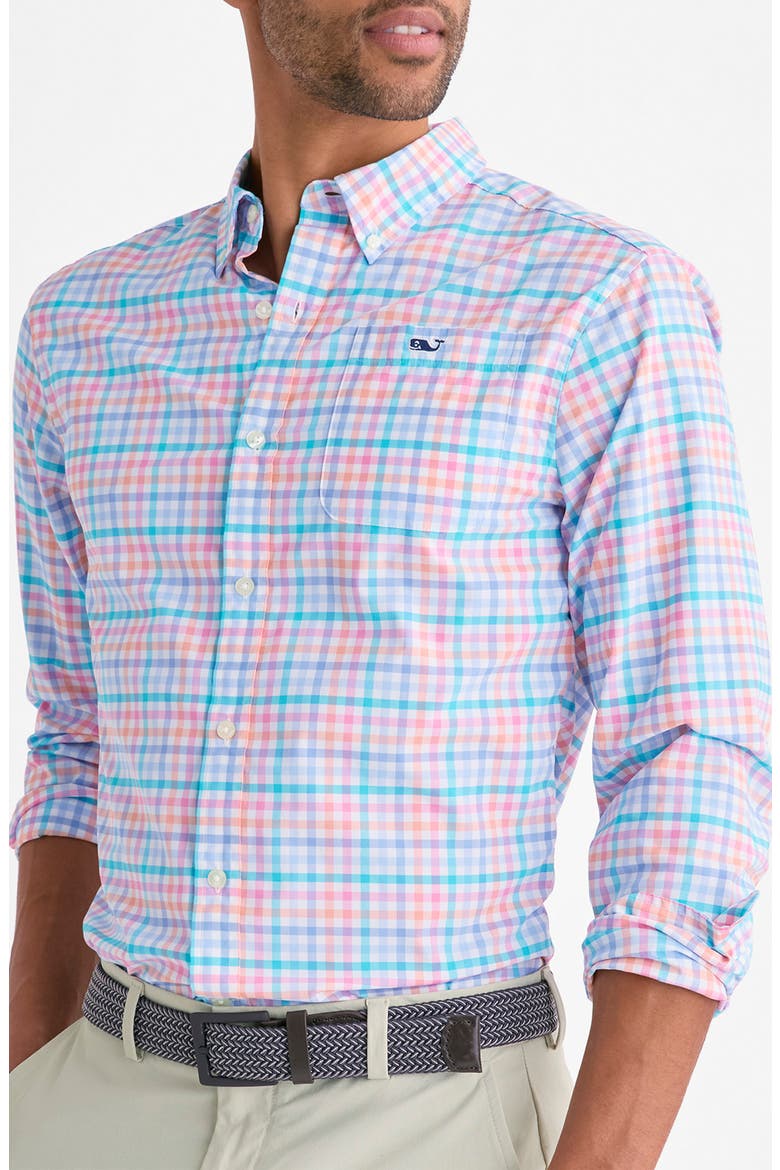 Mangrove UPF 30+ Button-Down Shirt, Main, color, TOUCAN