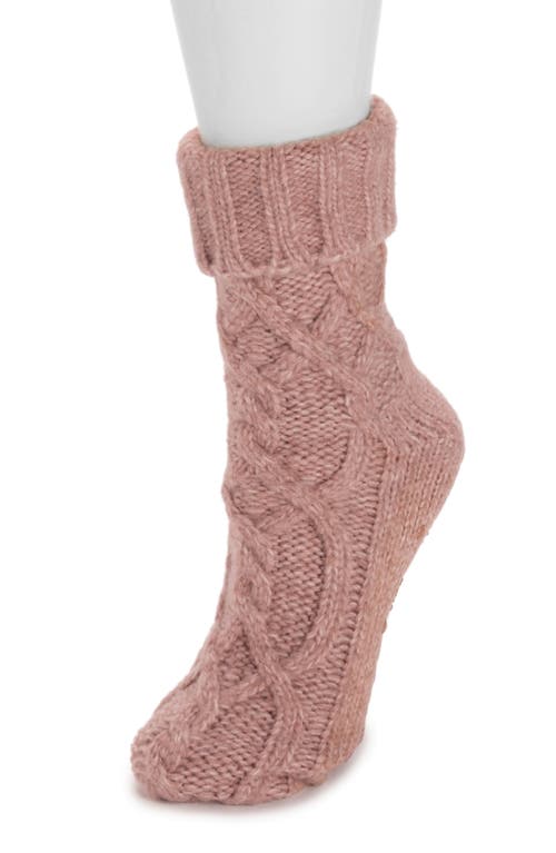 Muk Luks Cuffed Lounge Socks In Orange