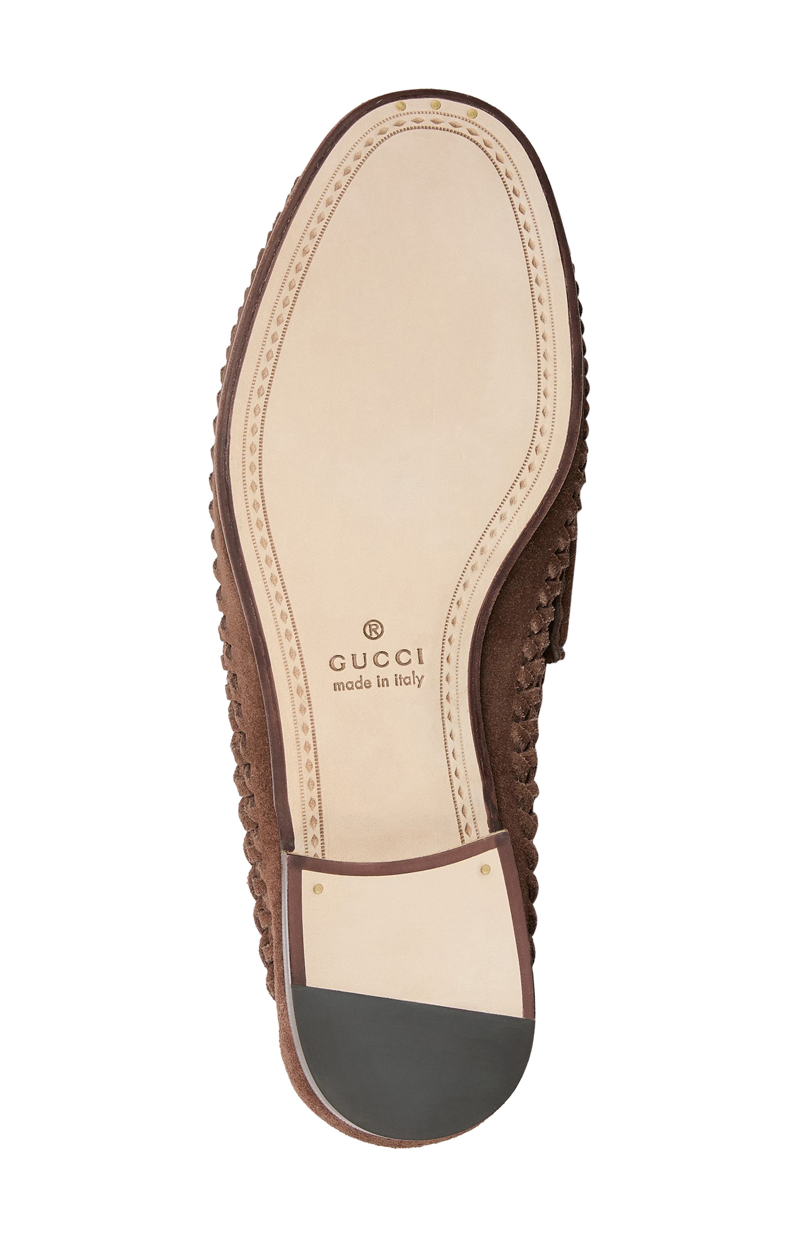 Gucci Horsebit 1953 Woven Loafer, Alternate, color, Mahogany