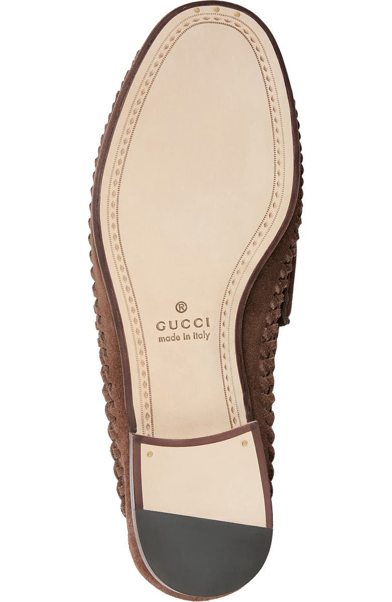 Gucci Horsebit 1953 Woven Loafer, Alternate, color, Mahogany