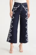 Cinq à Sept Mazie Eyelet Detail Stretch Cotton Pants