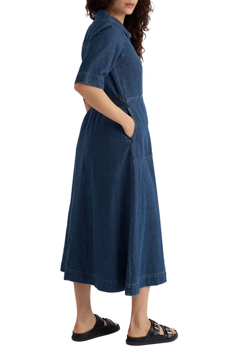 Seasalt Cornwall Gwenter Cotton & Linen Dress, Alternate, color, Mid Wash