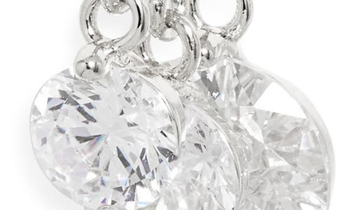 Nordstrom Cascading Cubic Zirconia Huggie Hoop Earrings In Metallic