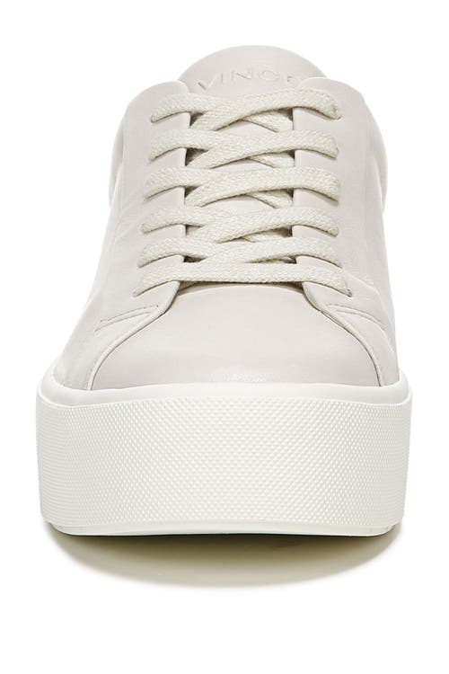 Vince Benfield Leather Platform Sneaker In White