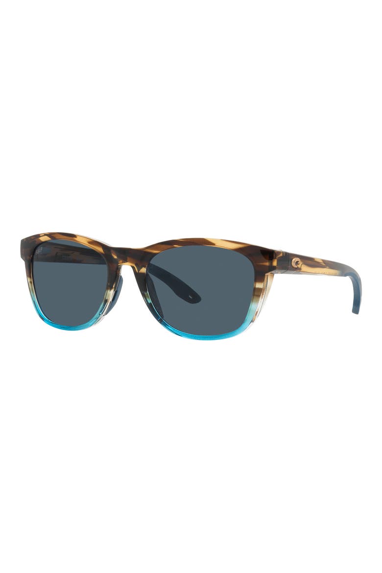Aleta 54mm Polarized Round Sunglasses, Alternate, color, GRAY