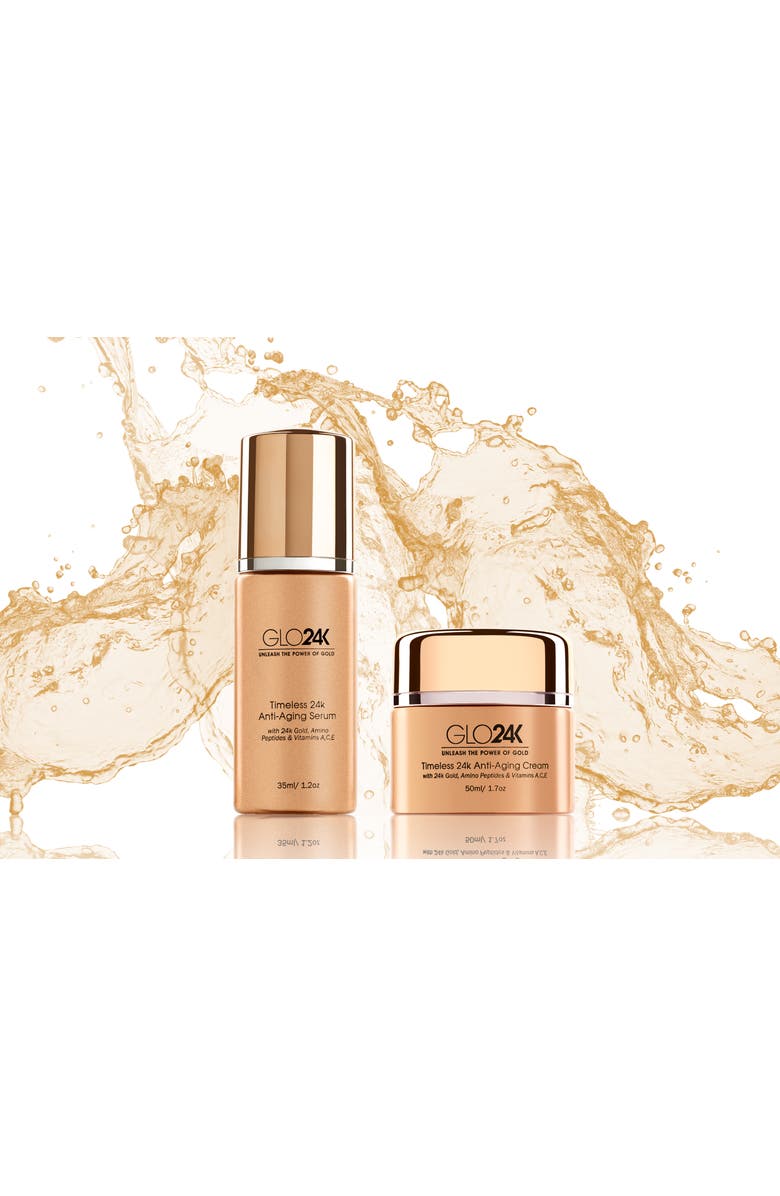 GLO24K UNLEASH THE POWER OF GOLD Neck & Face LED Beauty Massager + 24k Moisturizing Day Cream., Alternate, color, Na