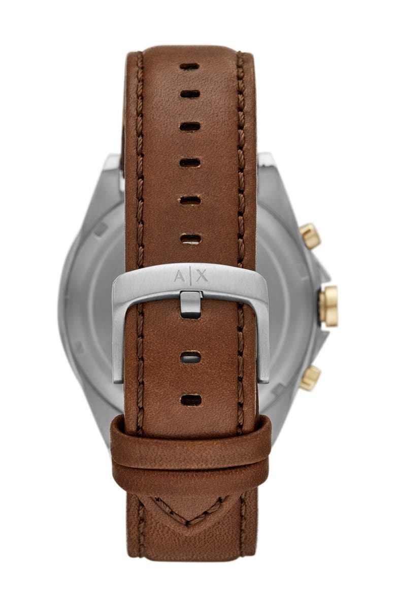 AX Armani Exchange Men's Drexler Two-Tone Leather Watch, 46mm, Alternate, color, 