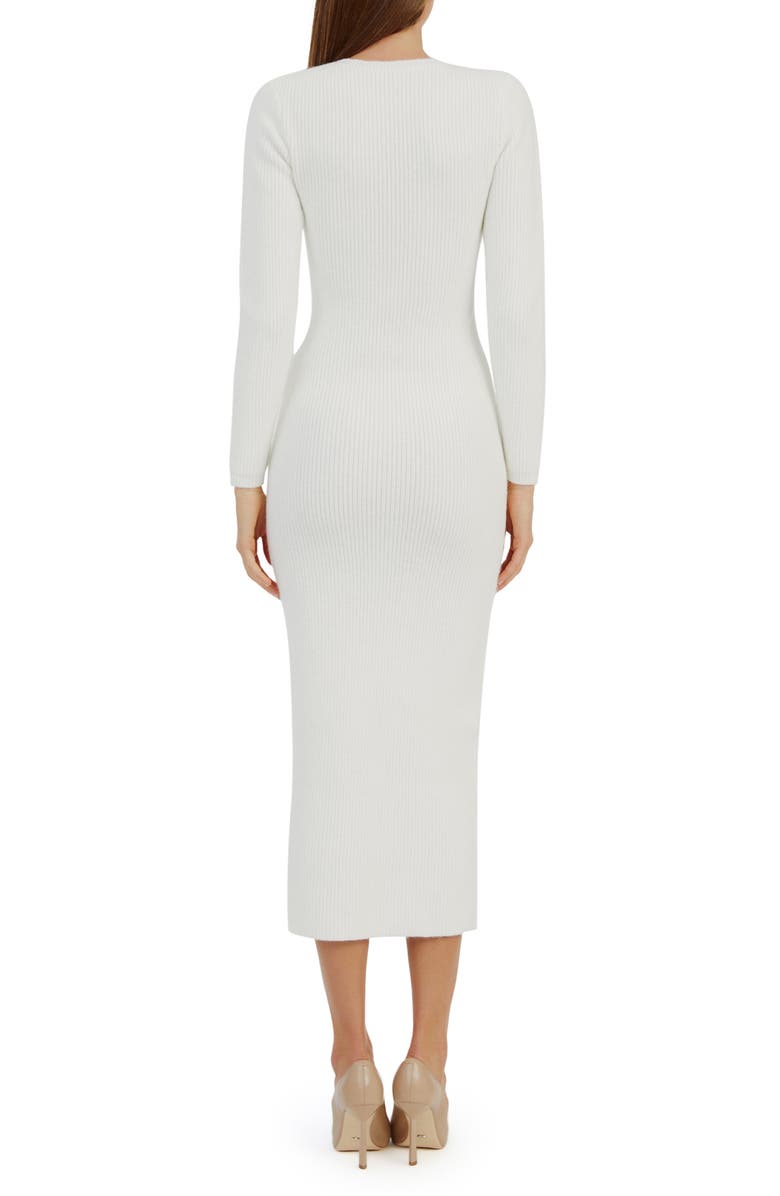 Bardot Kavala Long Sleeve Rib Sweater Dress, Alternate, color, 