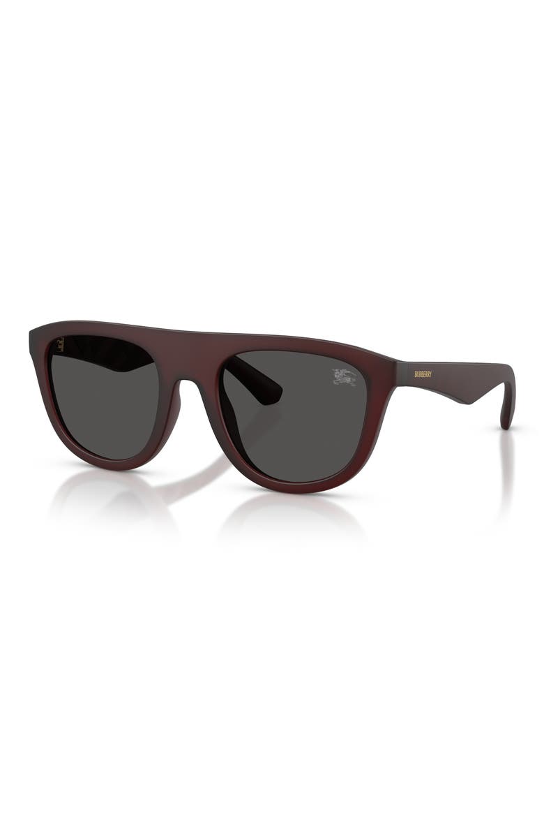 55mm Square Sunglasses, Alternate, color, MATTE BORDEAUX / DARK GREY