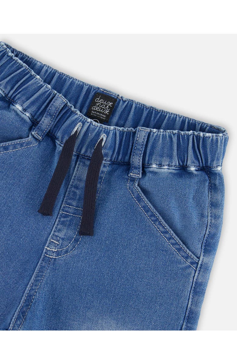 Deux par Deux Baby Boy's French Terry Jogger Pants Light Blue Denim, Alternate, color, 