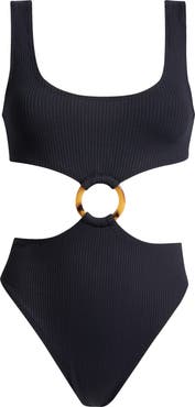 MONTCE Ky Rib Cutout One-Piece Swimsuit