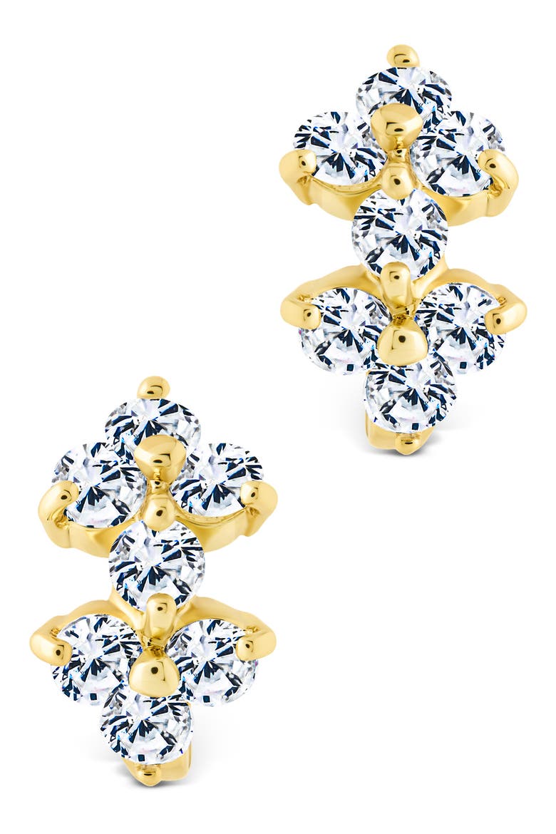 Delsie Cubic Zirconia Huggie Hoop Earrings, Alternate, color, GOLD
