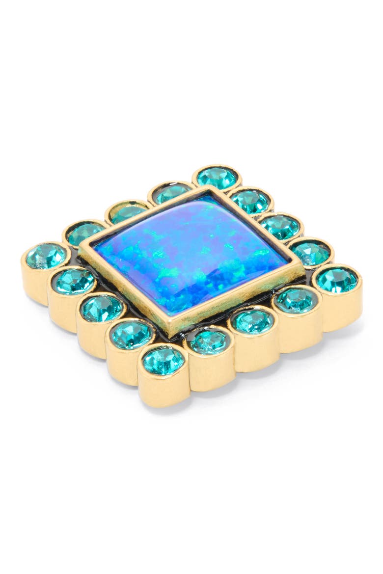 Crystal Square Stud Earrings, Alternate, color, BLUE
