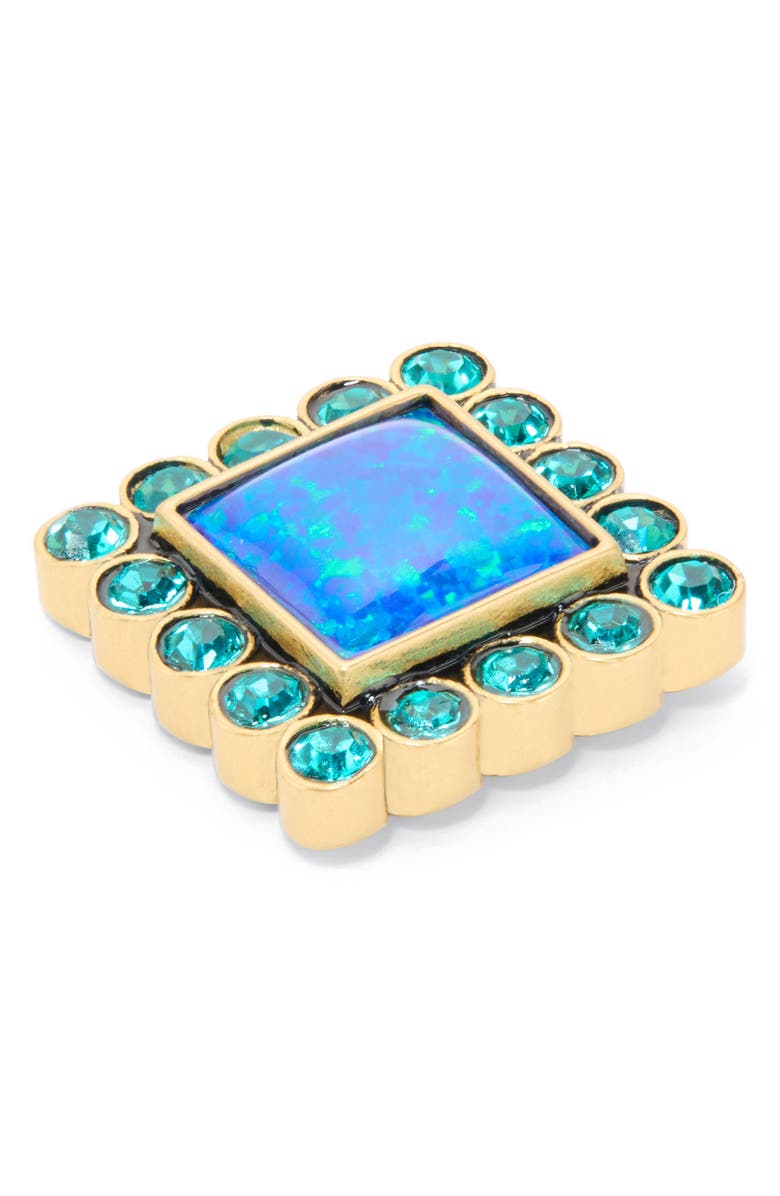 Kurt Geiger London Crystal Square Stud Earrings, Alternate, color, Blue