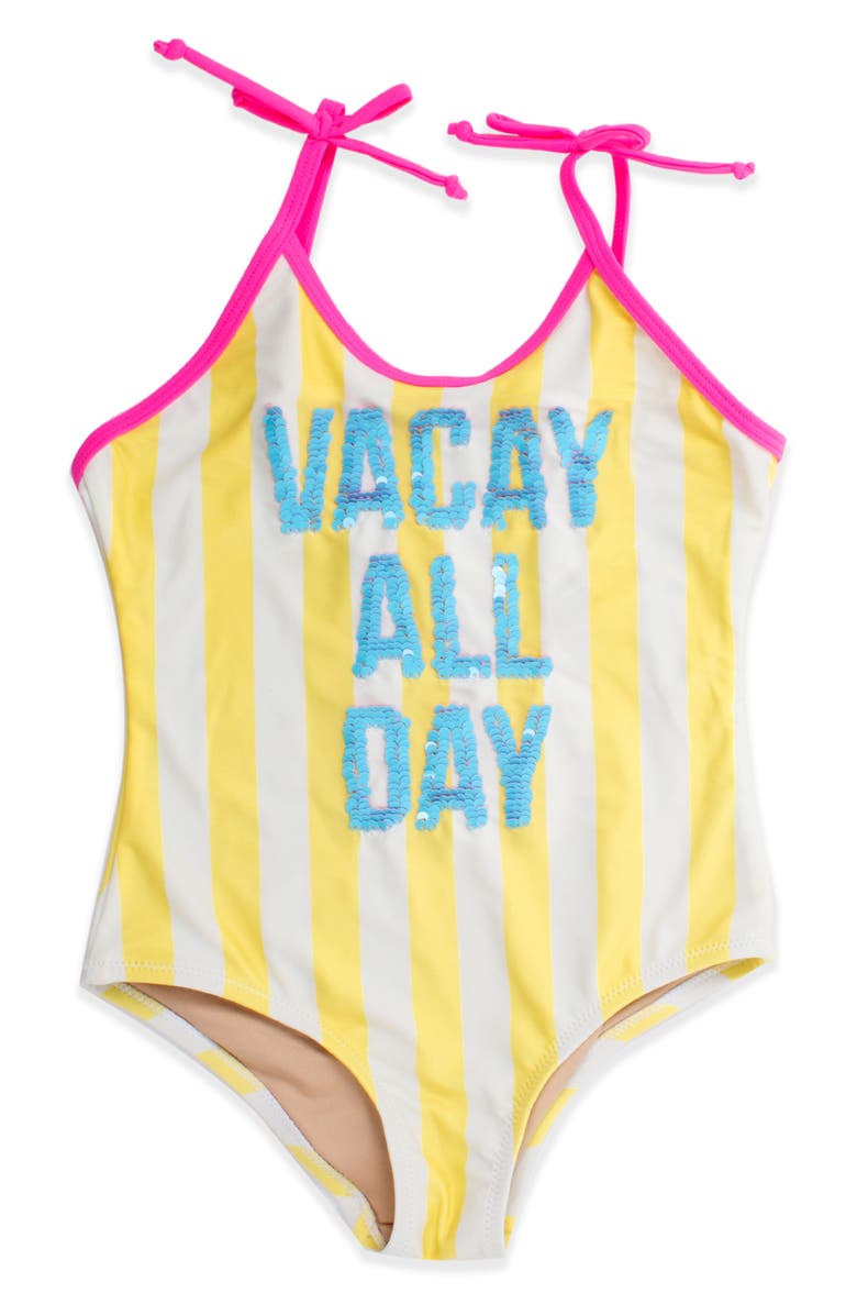 Shade Critters Reversible Sequin One-Piece Swimsuit, Alternate, color,