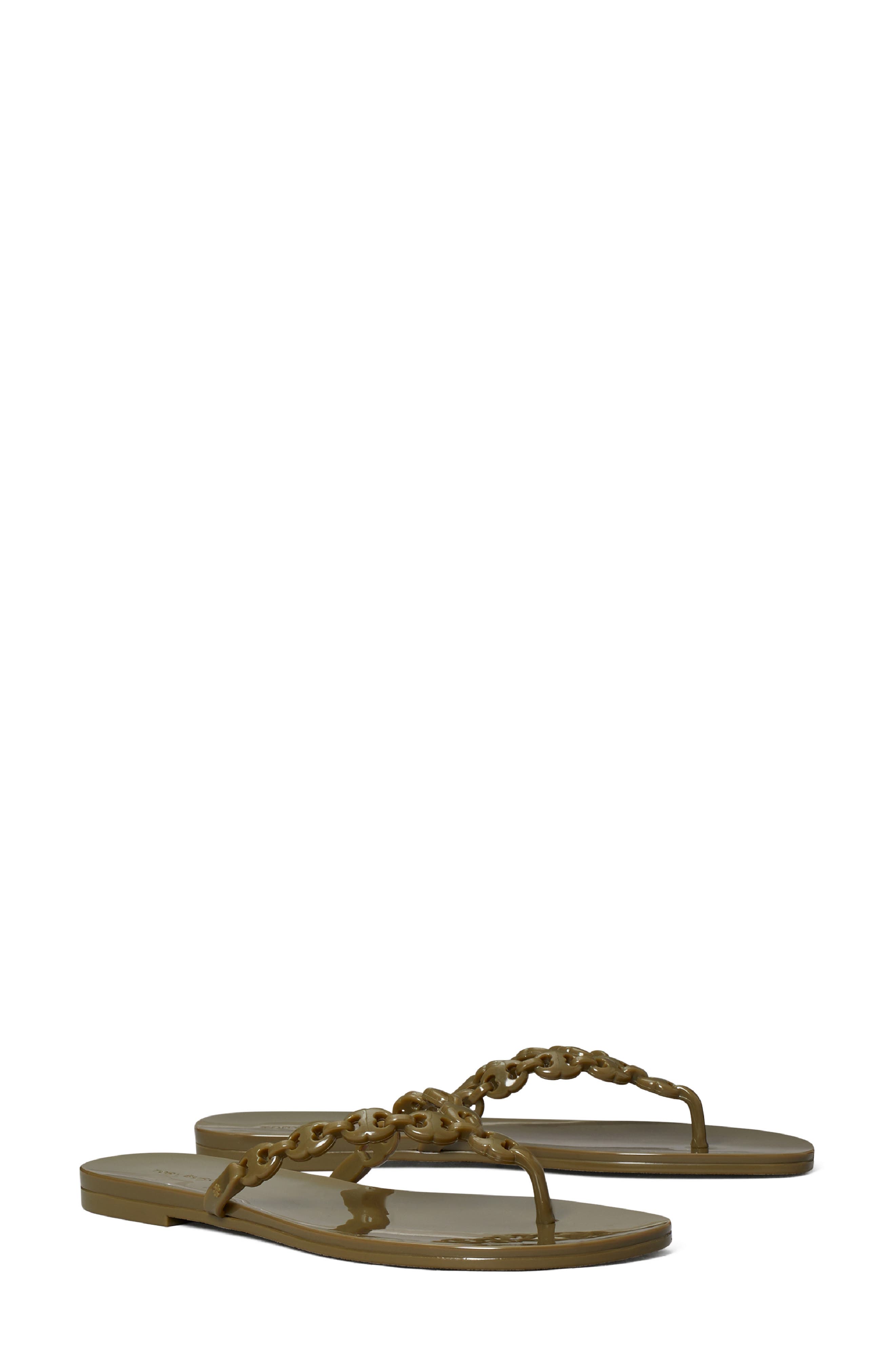 Tory Burch Gemini Link Jelly Flip Flop In Green