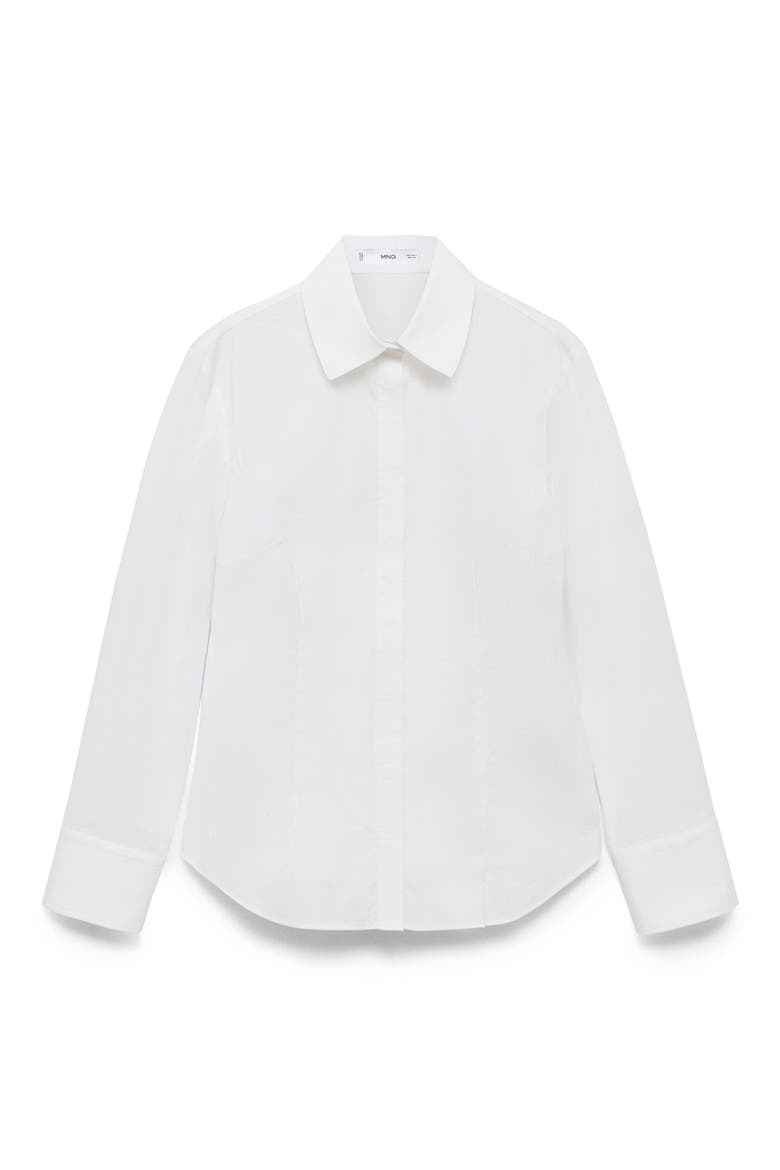 Slim Fit Stretch Poplin Button-Up Shirt, Alternate, color, WHITE
