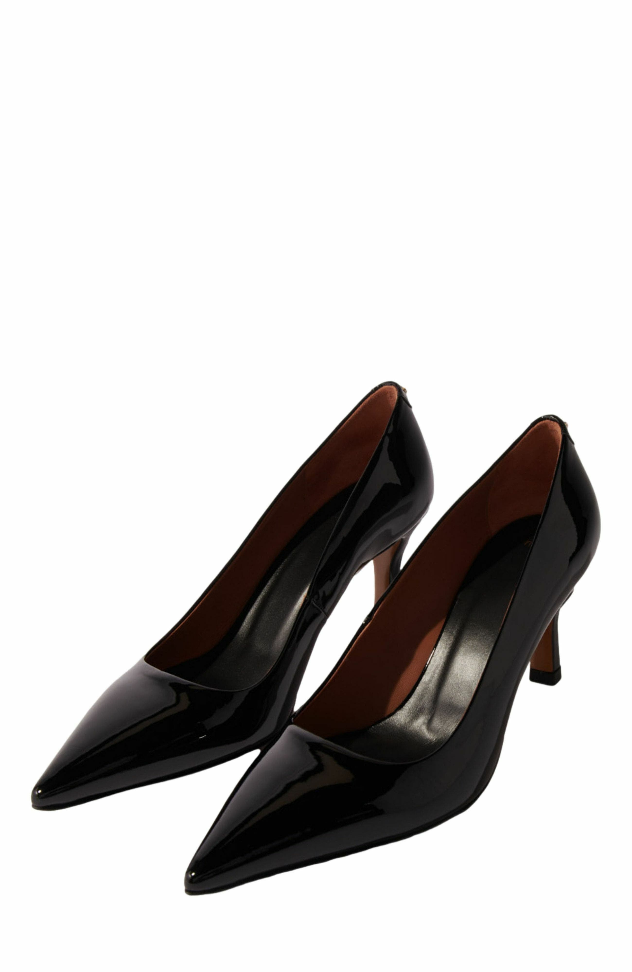 maje Leather pumps with pointed toes, Alternate, color, 