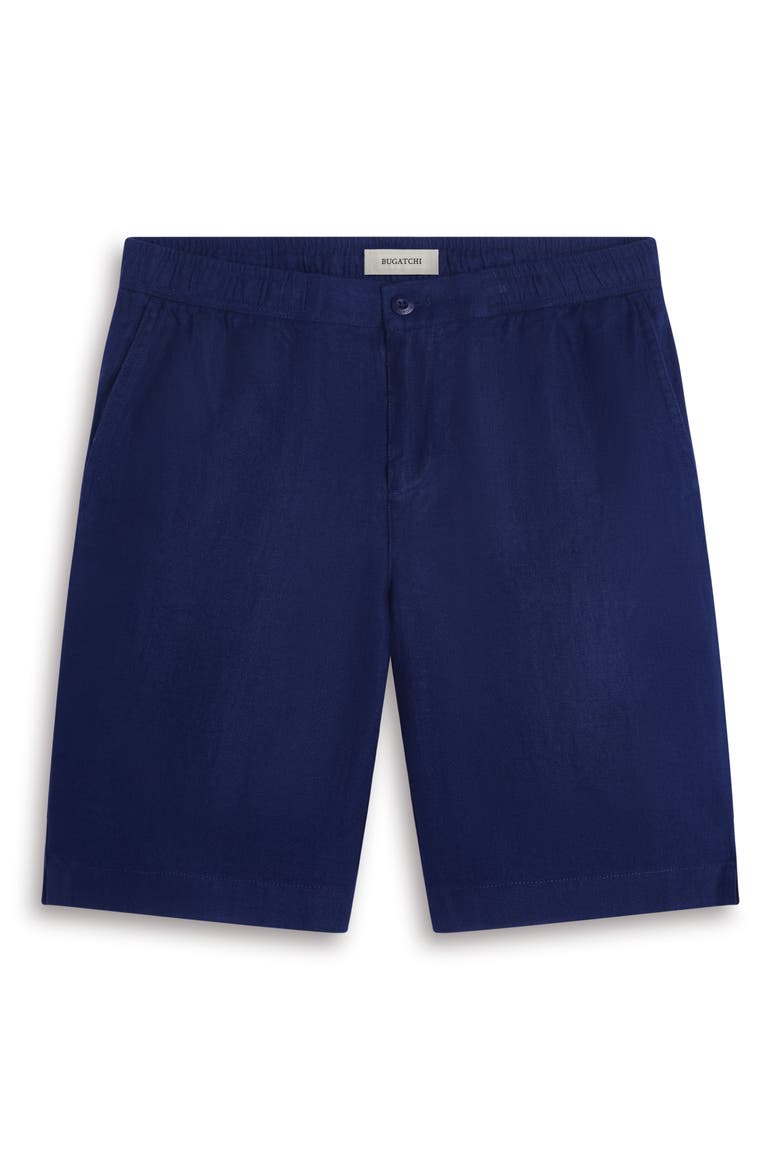 Trent Drawstring Linen Shorts, Alternate, color, NAVY