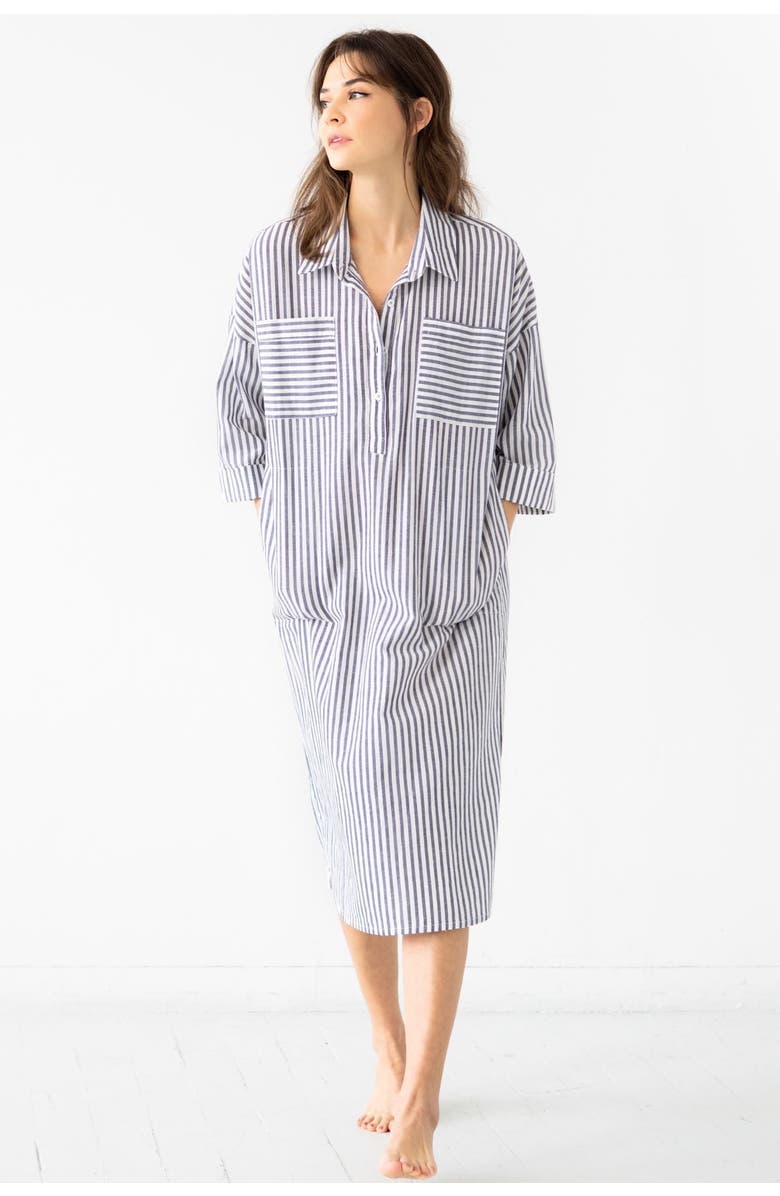 SALUA Oversized Button Down Long Shirt, Alternate, color,
