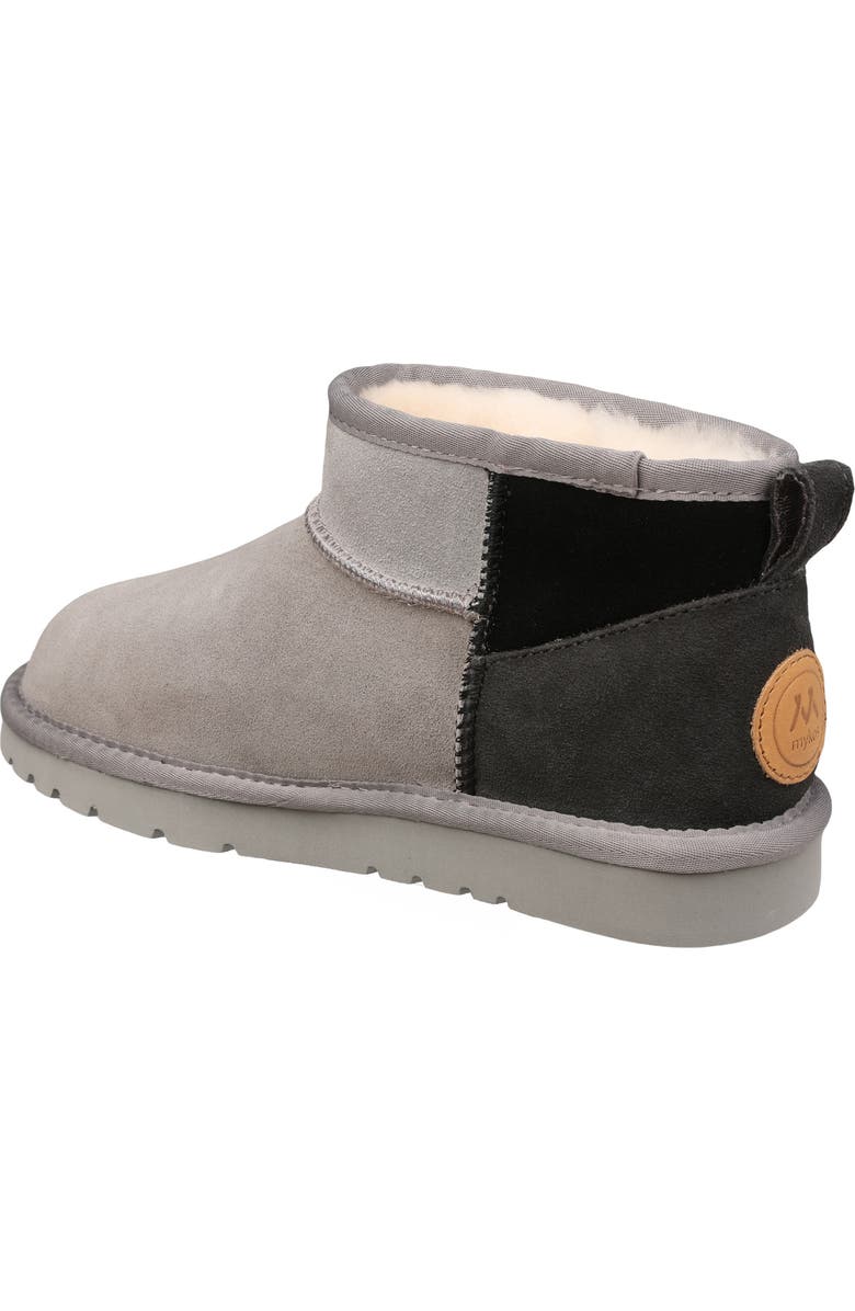 Mykos Genuine Shearling Lined Suede Bootie, Alternate, color, Charcoal Multi